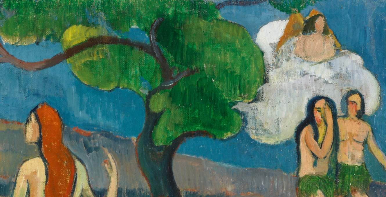 Detail from the painting Adam and Eve (Paradise Lost) by Paul Gauguin