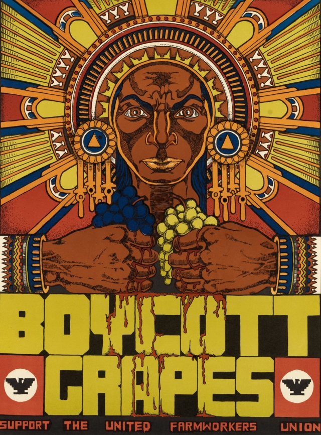 Boycott Grapes Support the United Farm Workers Union offset lithograph on paper