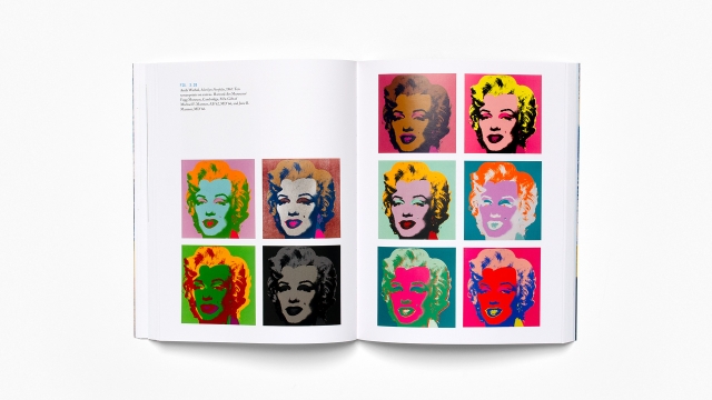 Contact - 2 page spread of Andy Warhol's Marilyn Monroe portraits.