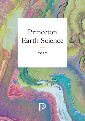 Colorful cover of Earth Sciences 2022 subject catalog. Shades of pink, purple, green, and blue. 
