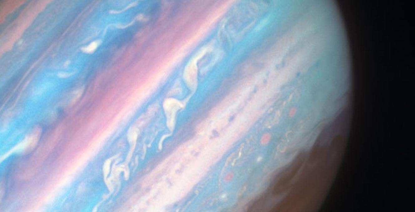 The surface of Jupiter in ultraviolet light