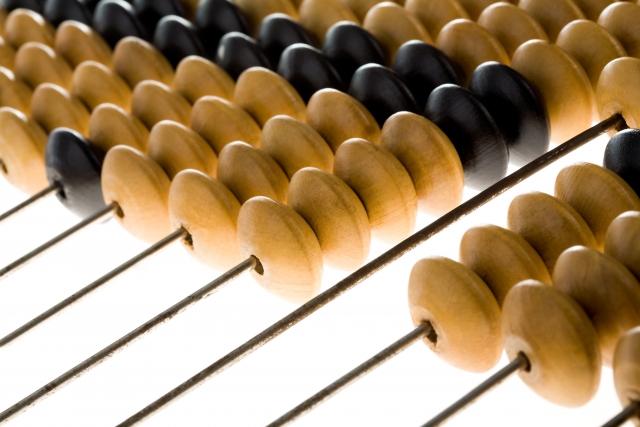 close up of wooden abacus used for counting