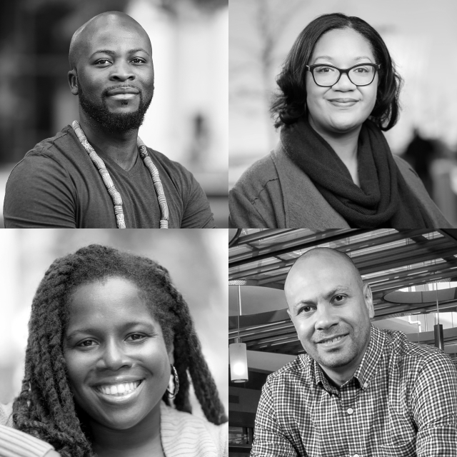 portraits of four black authors