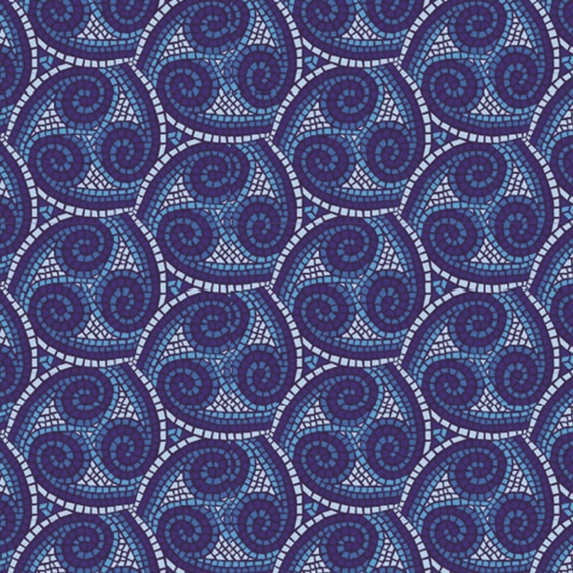 Swirling ocean-like mosaic pattern