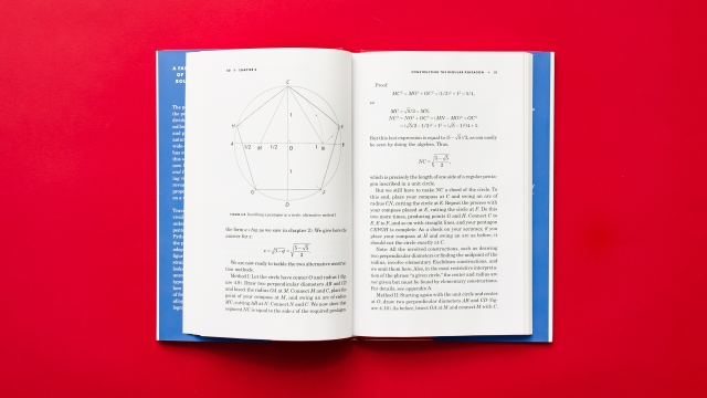 Pentagons and Pentagrams - page spread with mathematical diagram