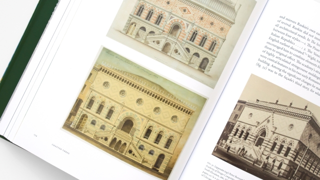Painting Dissent - angled pages with paintings of buildings