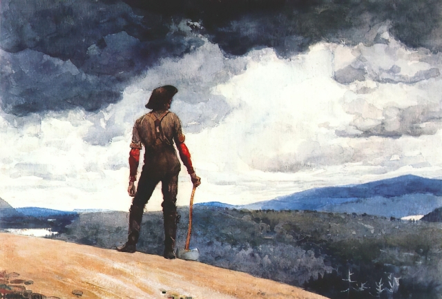 man on a mountain