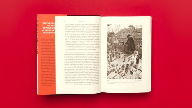 The Soviet Century - page spread with b&w photo on right page