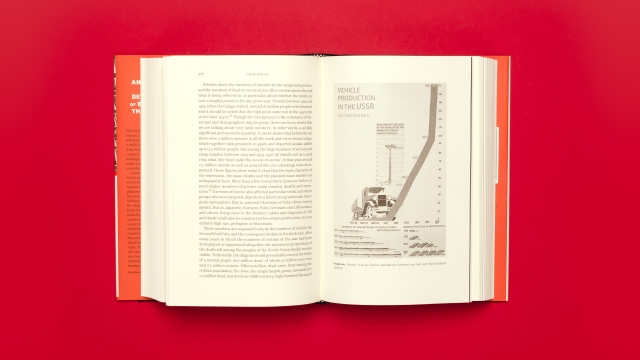 The Soviet Century - page spread with b&w infographic on right page