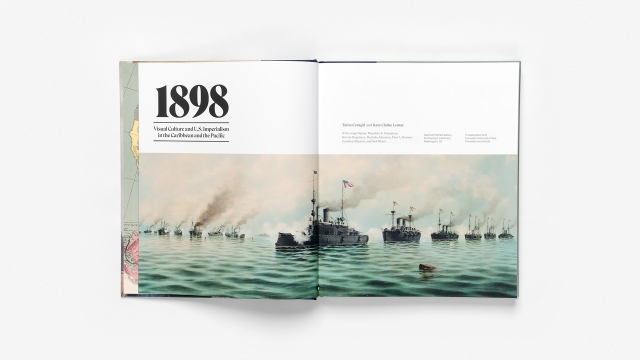 1898 - cover pages 2 page spread with boats illustration