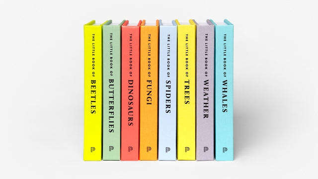 The Little Book Series, 8 colorful spines arranged as on a shelf.