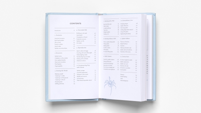 The Little Book of Spiders - Table of Contents 2 pagespread.