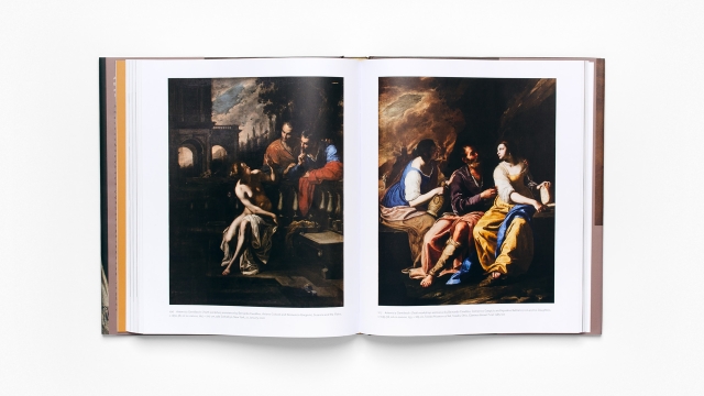 Artemisia Gentileschi and the Business of Art 2 pagespread of oil paintings with groupings of robed people.