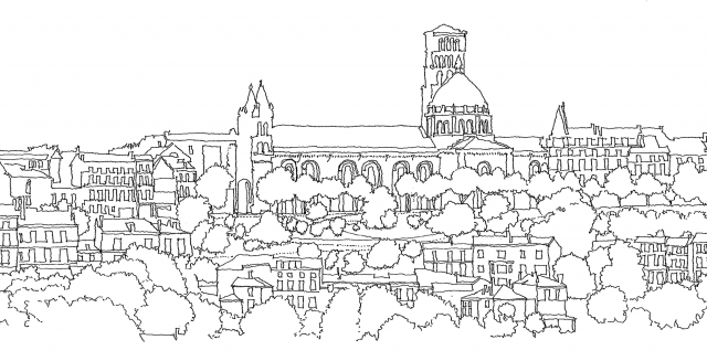 Initial sketch of Angoulême (detail)