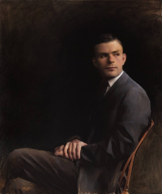 Portrait of Alan Turing *38, painted by Jordan Sokol. Photo courtesy of the Princeton University Art Museum.