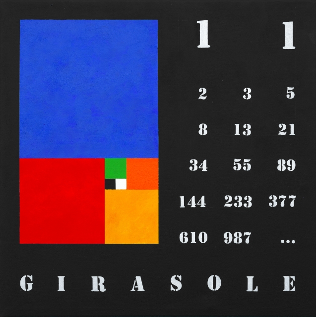 colorful squares showing Fibonacci Numbers