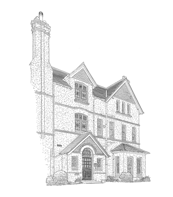 line drawing of the PUP Oxford office