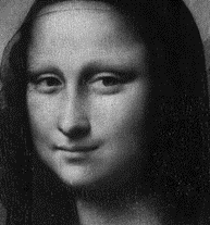 Original grayscale image of Mona Lisa.