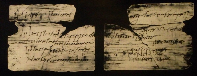 Fragments of handwritten letter.