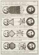 Four diagrams of Solar eclipses (1711) by Johannes Buno