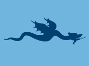 An silhouetted illustration of a flying snake from the cover of "Flying Snakes and Griffin Claws"