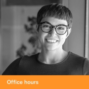 Office hours. Photo of Karen Levy